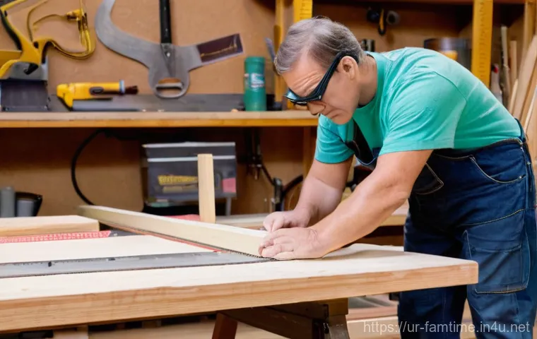 가족과 함께하는 DIY 목공 체험 - **Prompt 1: Joyful Family Woodworking**
    "A vibrant, candid shot of a diverse family (parents, a ...