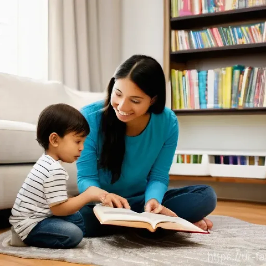 아이와 함께하는 오케스트라 감상 - **Prompt 1: Pre-Concert Discovery at Home**
"A cozy, sunlit living room at home. A kind, smiling...