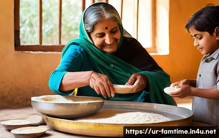 가족과 함께하는 빵 만들기 체험 - **Prompt 1: Multigenerational Joy of Roti Making**
"A warm and inviting Pakistani/Urdu kitchen s...